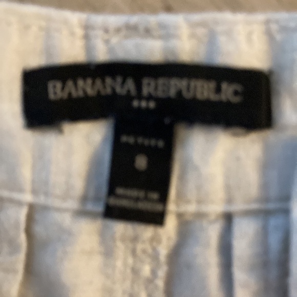Banana Republic Linen Flowy Wide legged pants size 8 petite - Picture 2 of 3